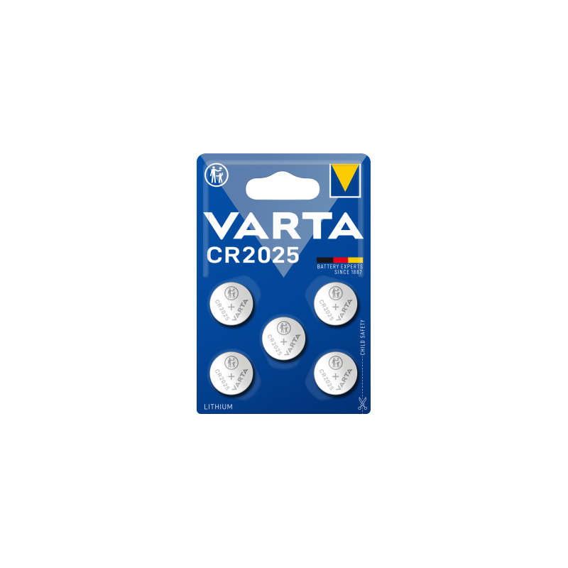 Varta CR2025 Lithium Button Cell - 5 Pack